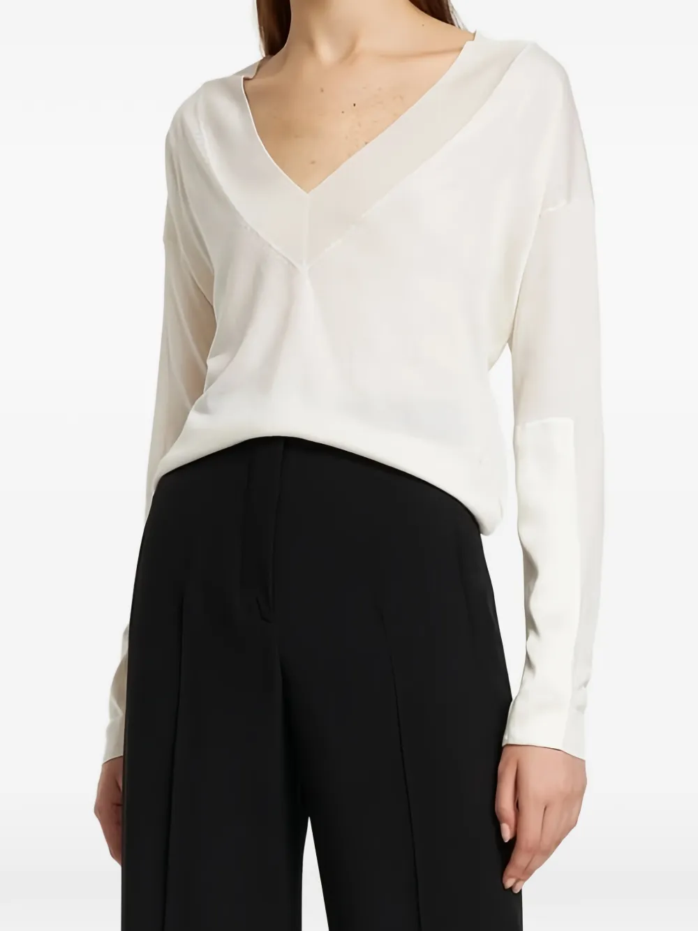 TOM FORD Top met V-hals Wit