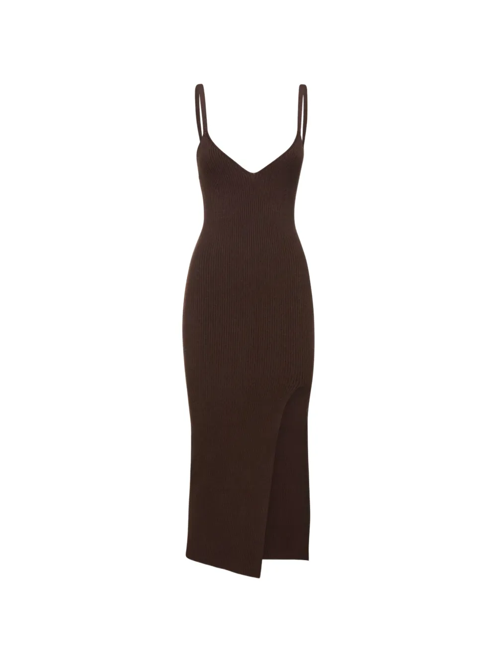 Michael Kors thin-straps V-neck midi dress - Marrone