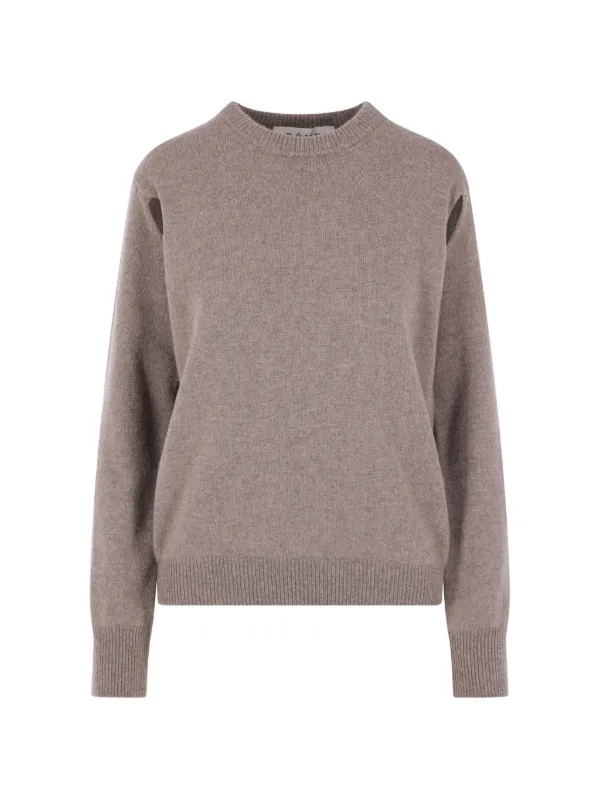 Róhe Round-neck Sweater in Brown