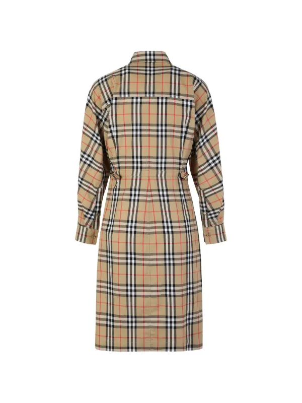 burberry midi dress Burberry Long-Sleeve Ruffled Midi Dress - Red