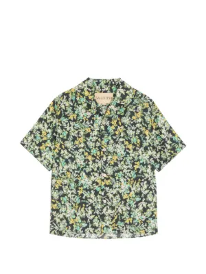 Valentino Garavani Cotton Popeline Bowling Shirt With TOUTE LA V