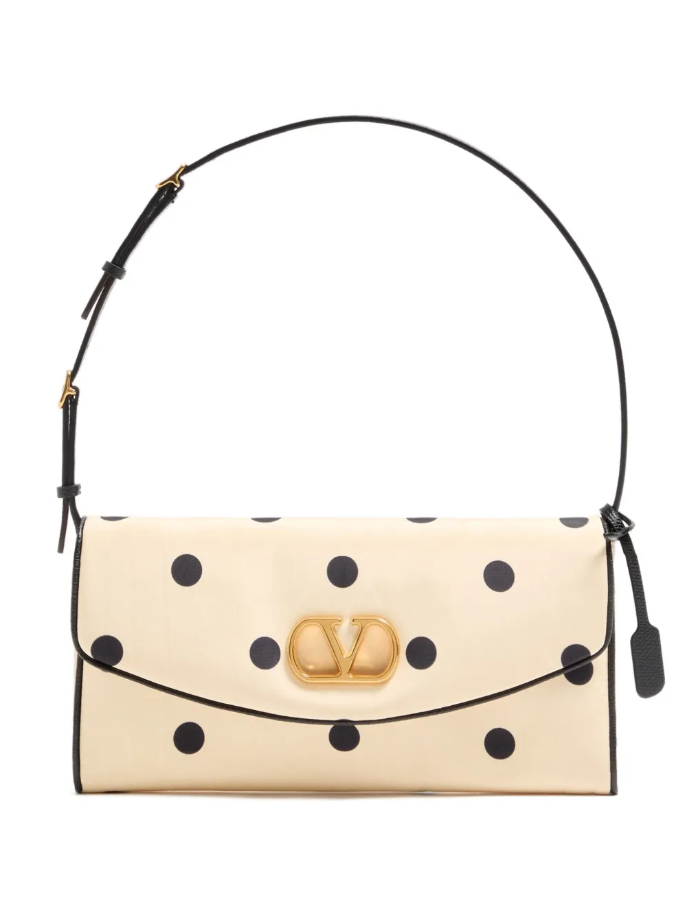 Valentino Garavani small DeVain Plus De Pois shoulder bag - Neutrals