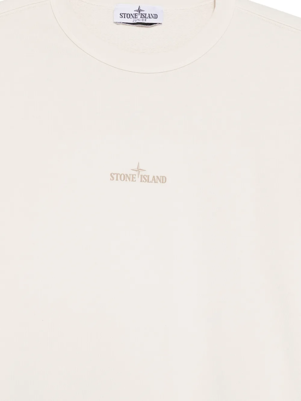 Stone Island Junior Sweater met logoprint Beige