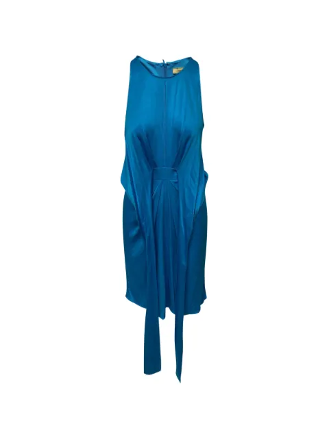 Issa vestido con cinturón drapeado y cuello redondo