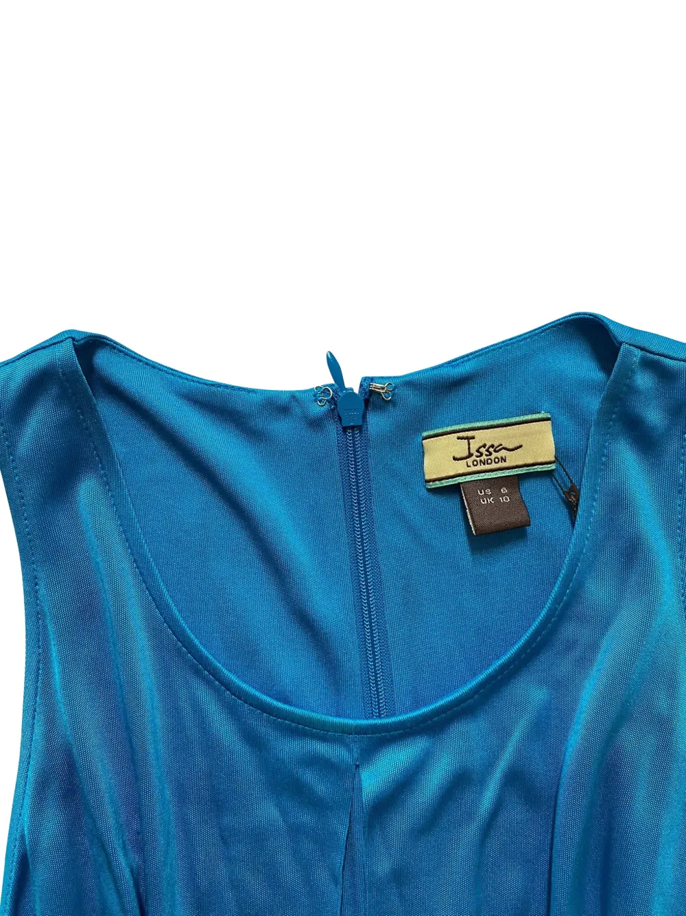 Draped-Belt Scoop-Neck Dress