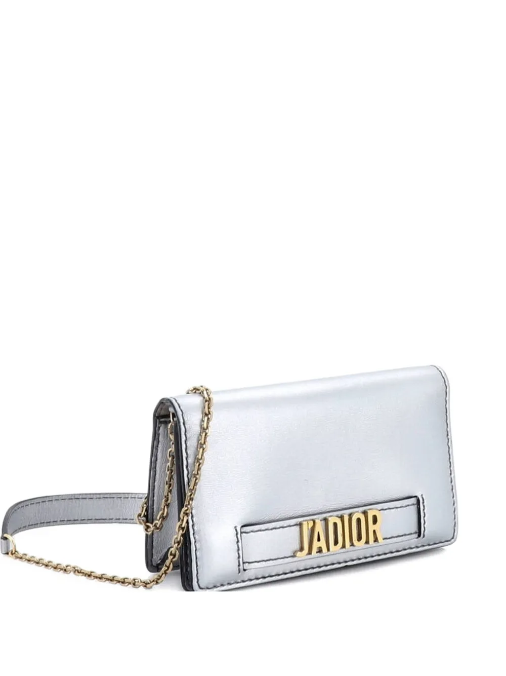 Christian Dior Pre-Owned J'Adior Wallet on Chain Leather crossbody bag - Effetto metallizzato