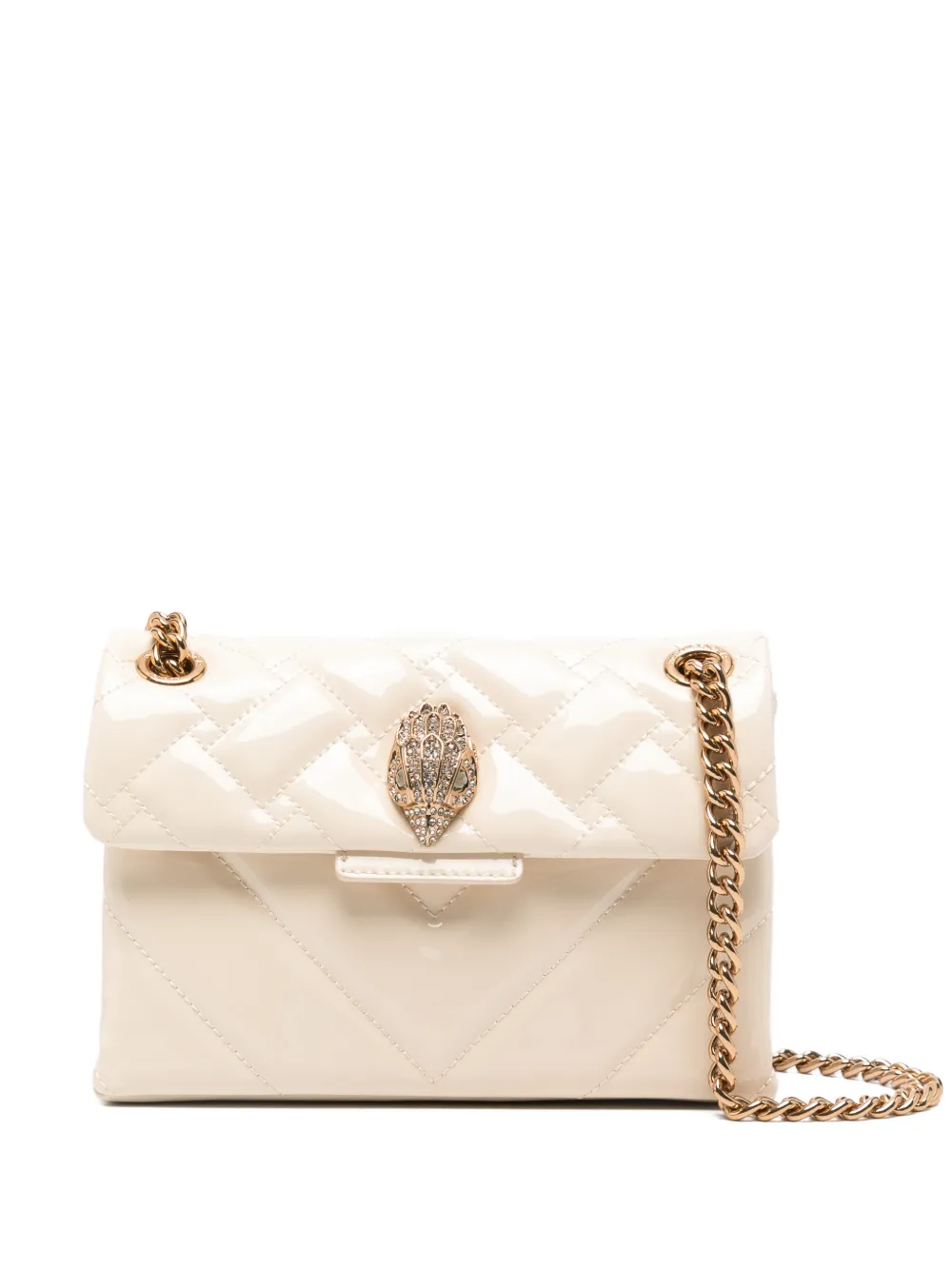 Kurt Geiger London Mini Kensington patent leather shoulder bag - Neutrals