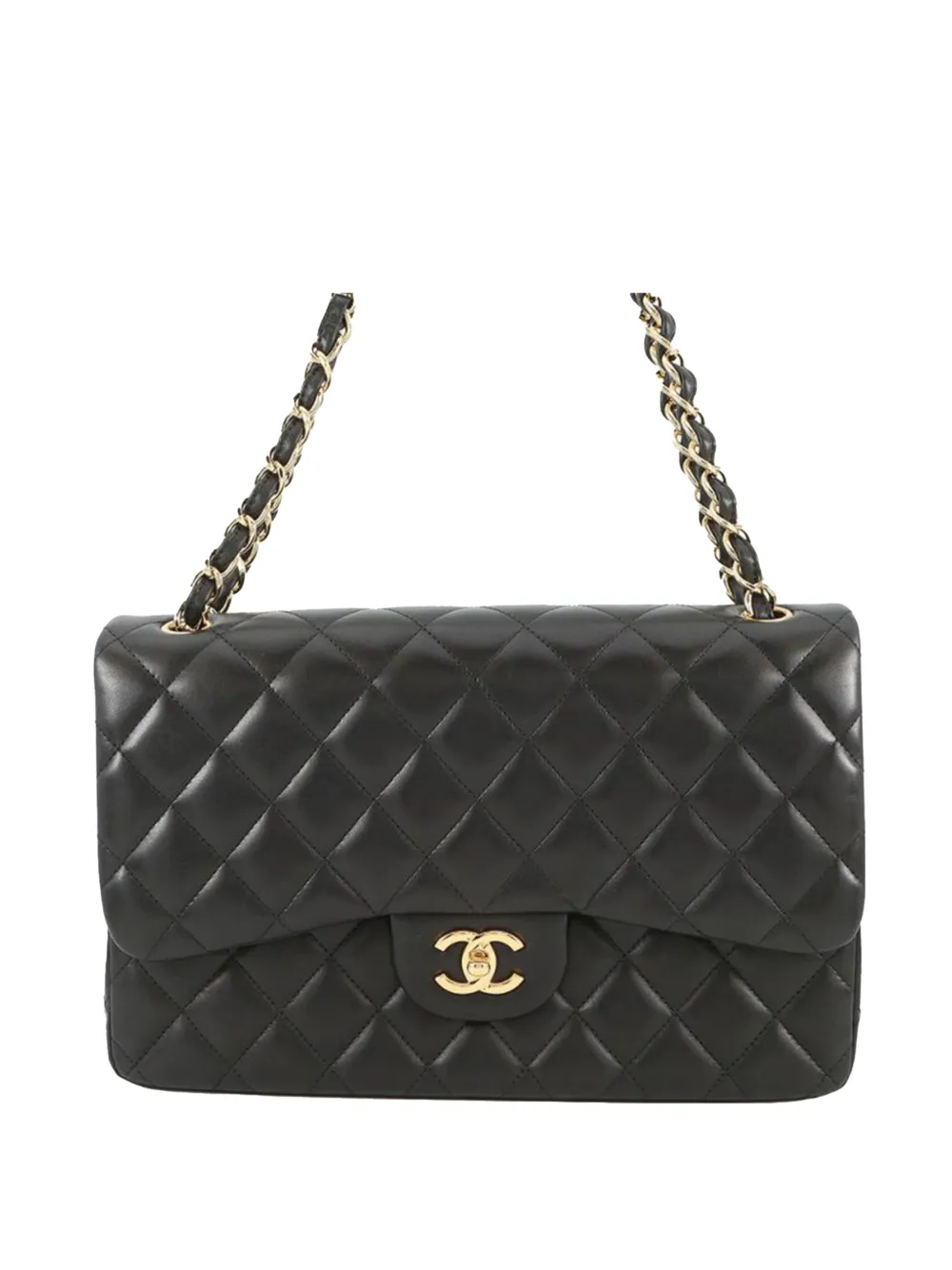 CHANEL Pre-Owned 2011 Jumbo Classic Lambskin Double Flap shoulder bag - Nero