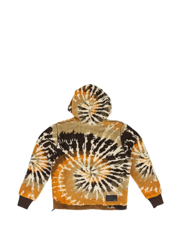 AMIRI tie-dye Fleece Hoodie | Brown | FARFETCH