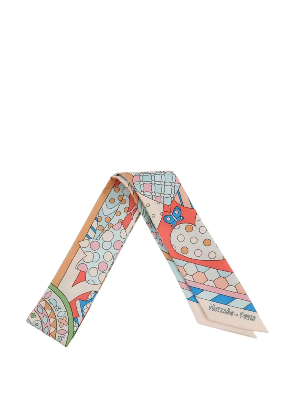 Hermès Pre-Owned 2023 Les Murmures de la Foret Silk Twilly Scarf scarves - Marrone