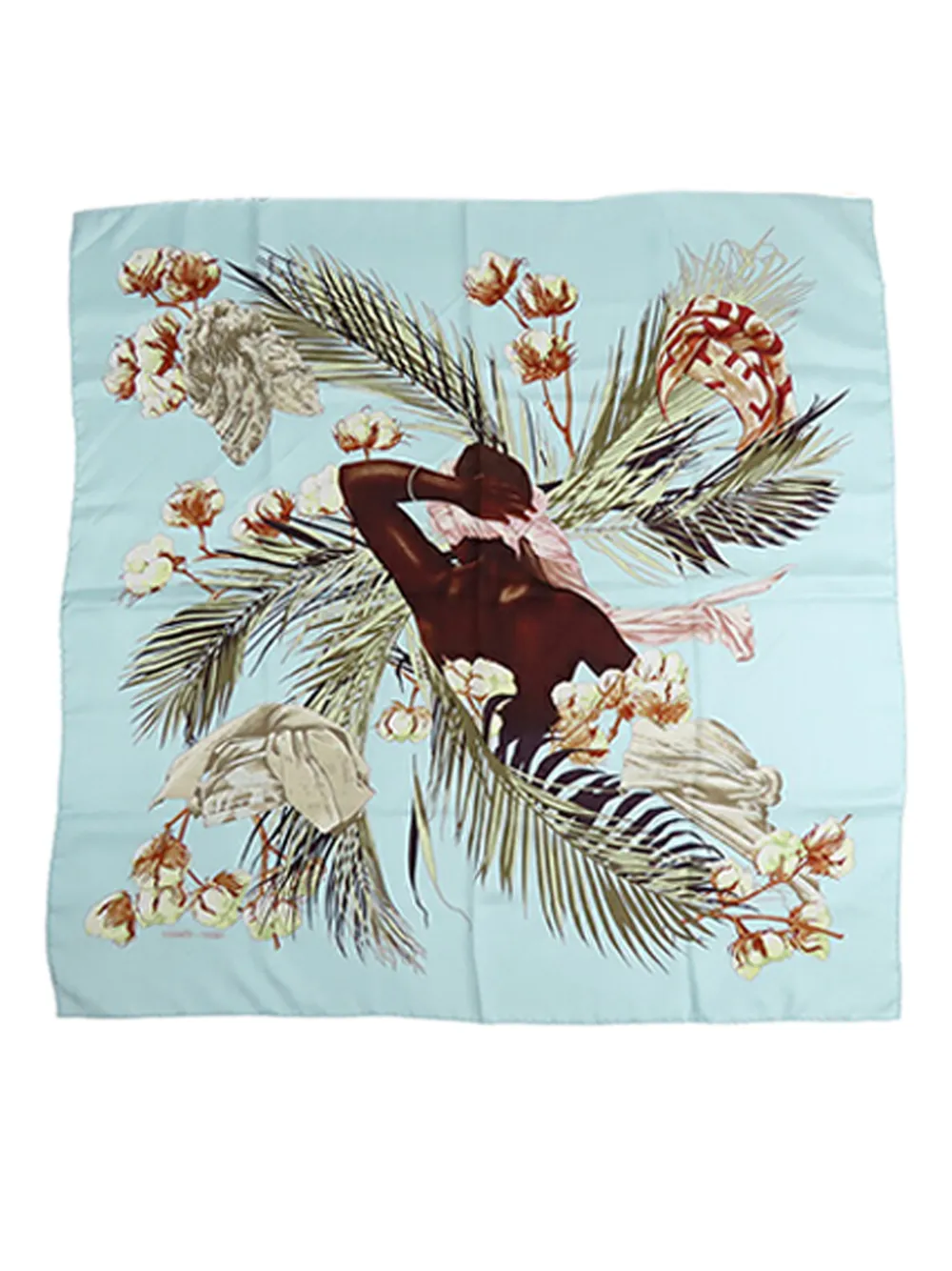 Hermès Pre-Owned Foulard Turbans des Reines 90 in seta 1980-2000 - Blu