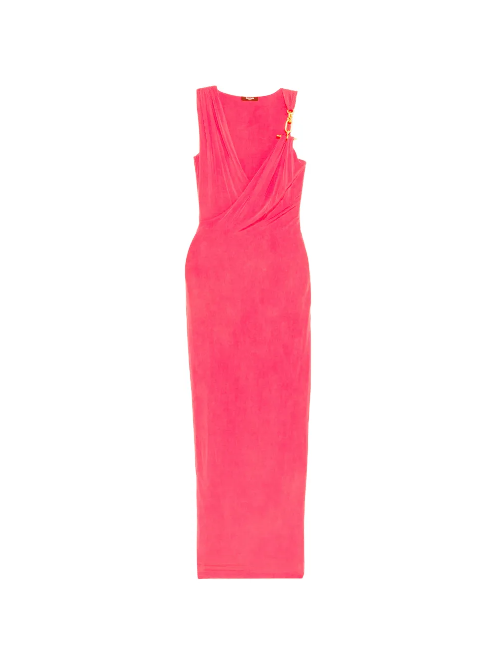 Balmain draped-effect sleeveless dress - Rosa