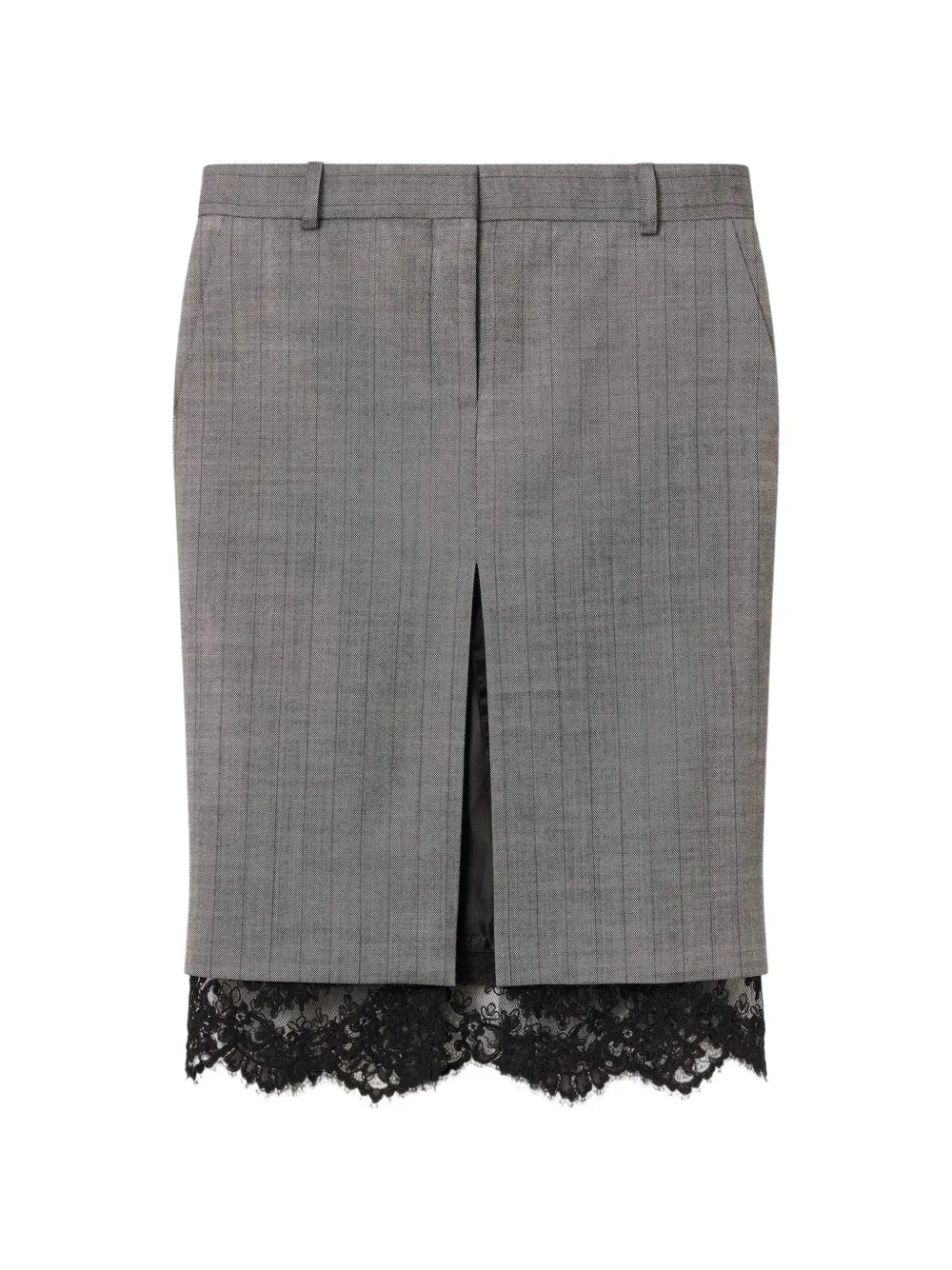 Stella McCartney grisaille lace midi skirt - Grigio