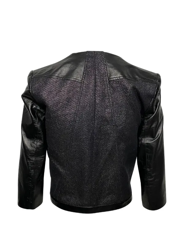 Helmut Lang Pre-Owned Textured Cropped Jacket | Black | FARFETCH AO