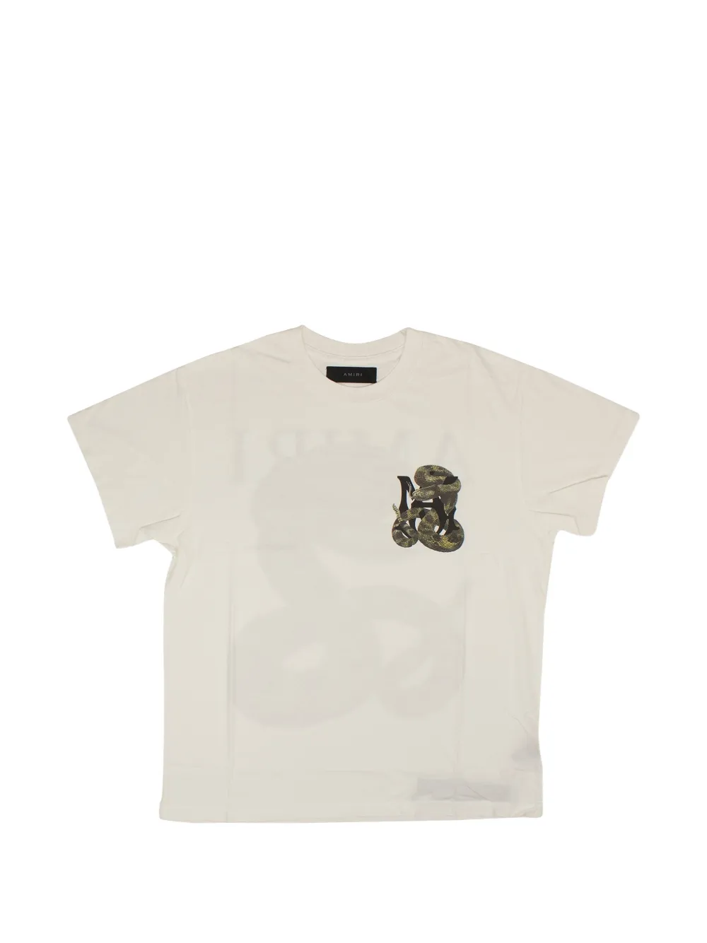 AMIRI snake-print cotton T-shirt – Neutrals