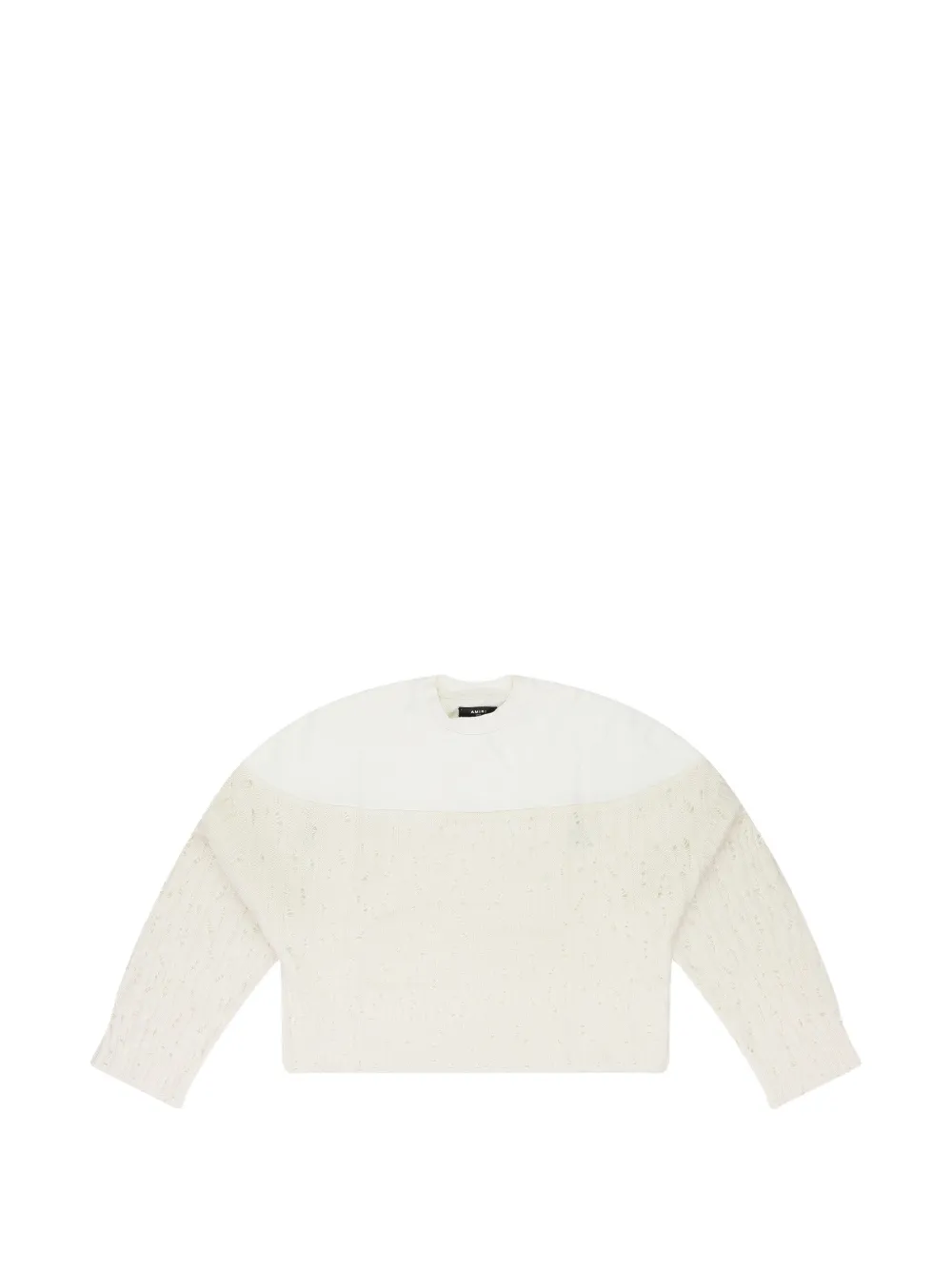 AMIRI drop needle crewneck knitted top - Toni neutri