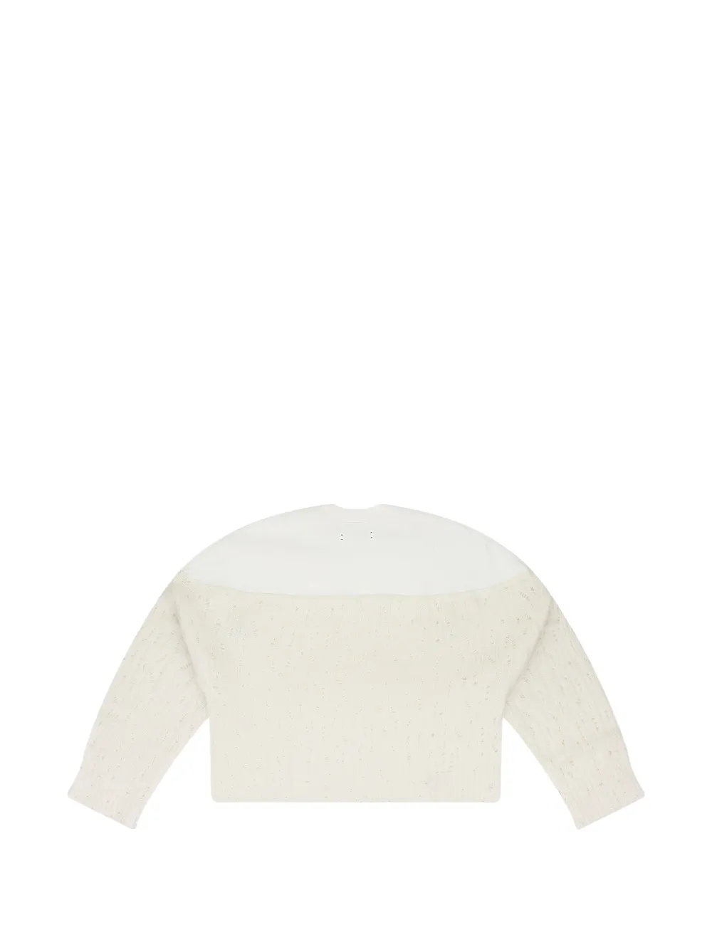  Amiri Drop Needle Crewneck Knitted Top - Neutrals 