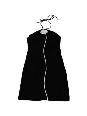 black loose mini dress Hiamoe Black Silk Kala Mini Dress main image 1