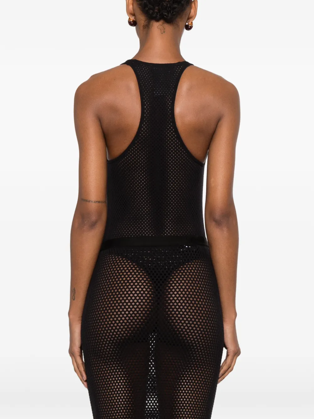 WARDROBE.NYC x RHW body met mesh Zwart
