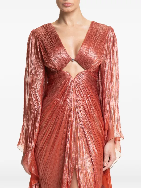 Maria Lucia Hohan Greta cut-out Maxi Dress | Orange | FARFETCH