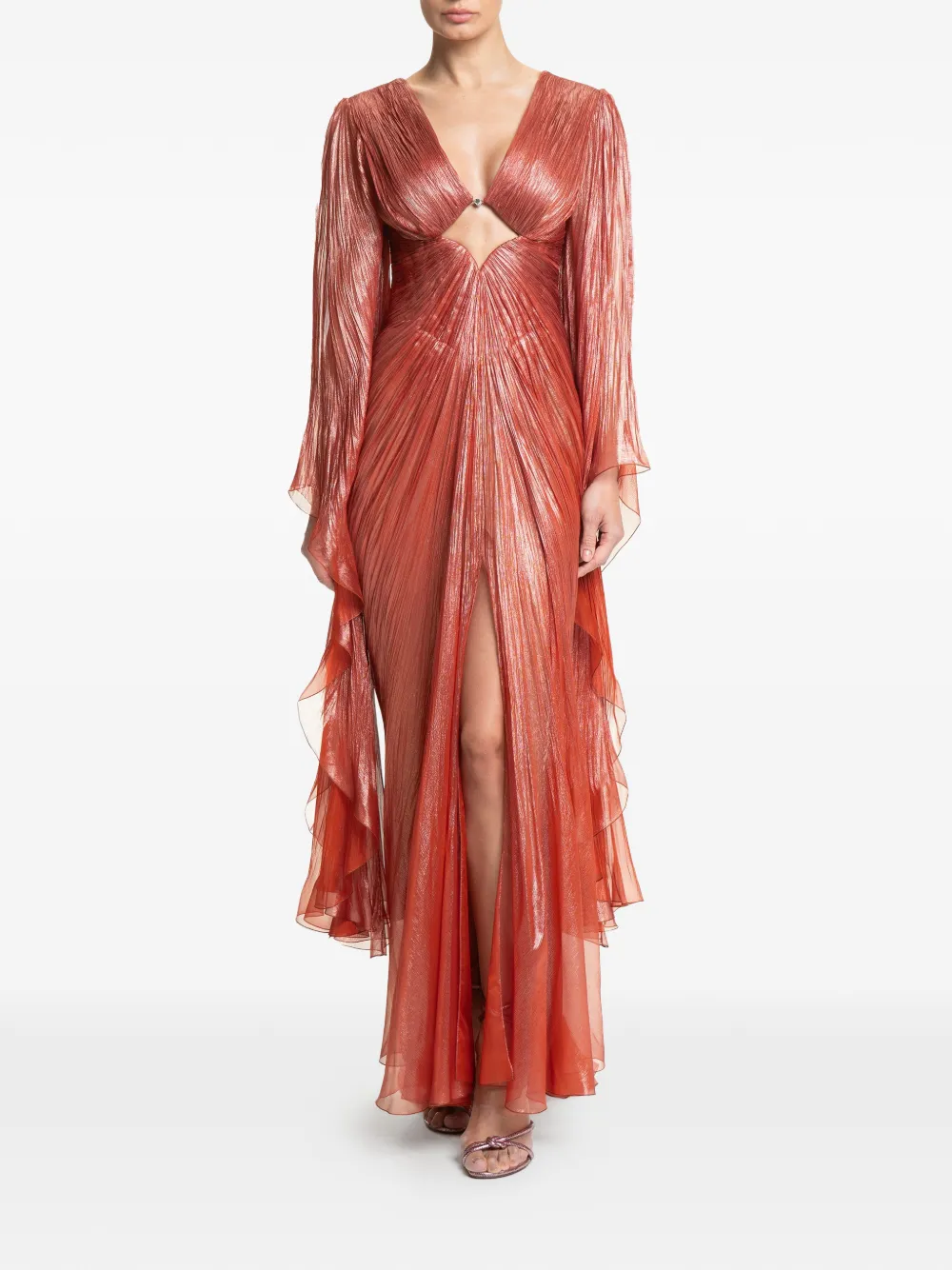Maria Lucia Hohan Greta maxi-jurk met uitgesneden details Oranje