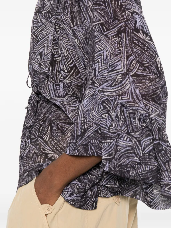 ISABEL MARANT Tekia ラッフル シャツ | ブラック | FARFETCH JP