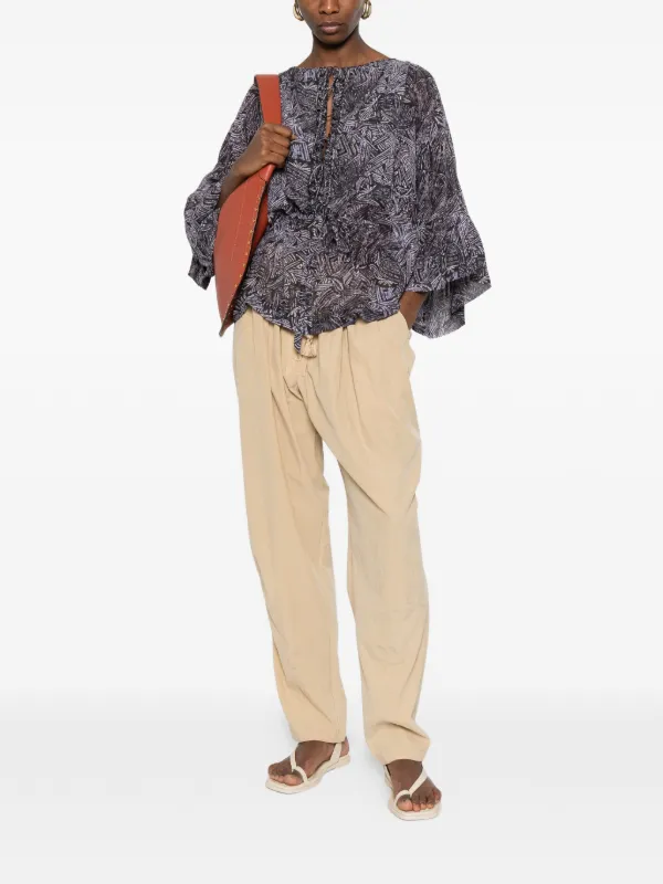 ISABEL MARANT Tekia ラッフル シャツ | ブラック | FARFETCH JP