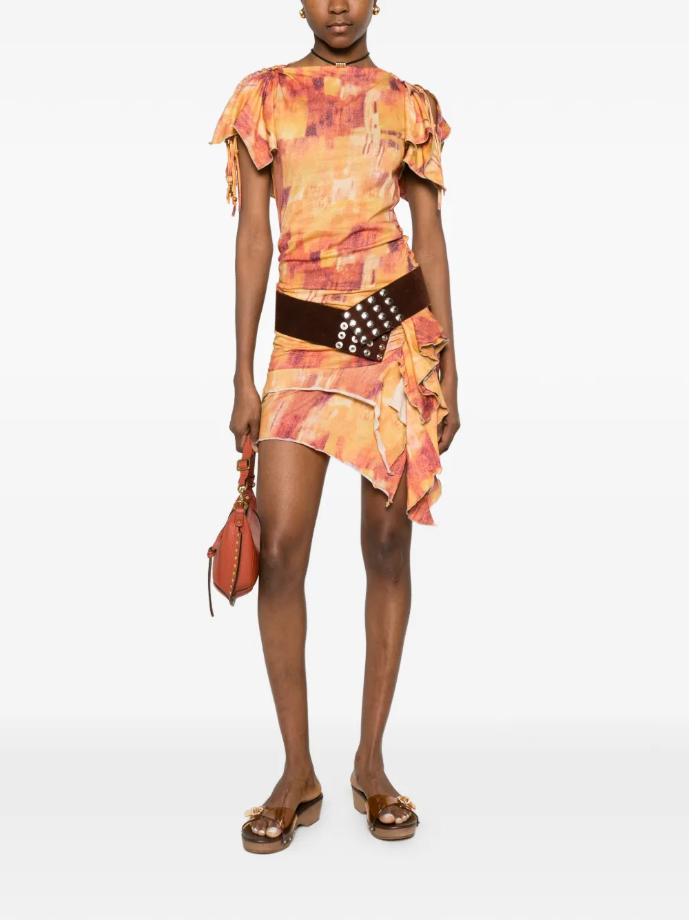 ISABEL MARANT Janick mini-jurk Oranje