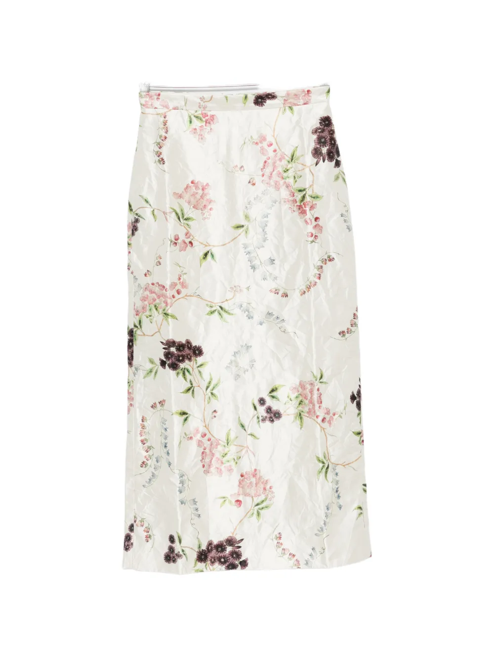 ERDEM textured floral skirt - Bianco