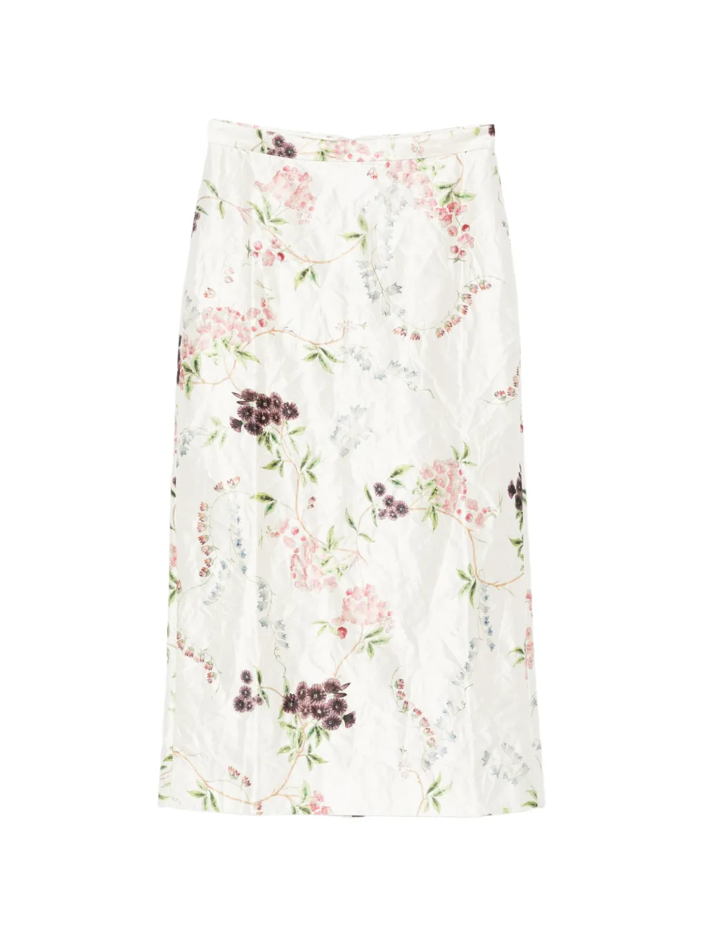 ERDEM textured floral skirt - Bianco