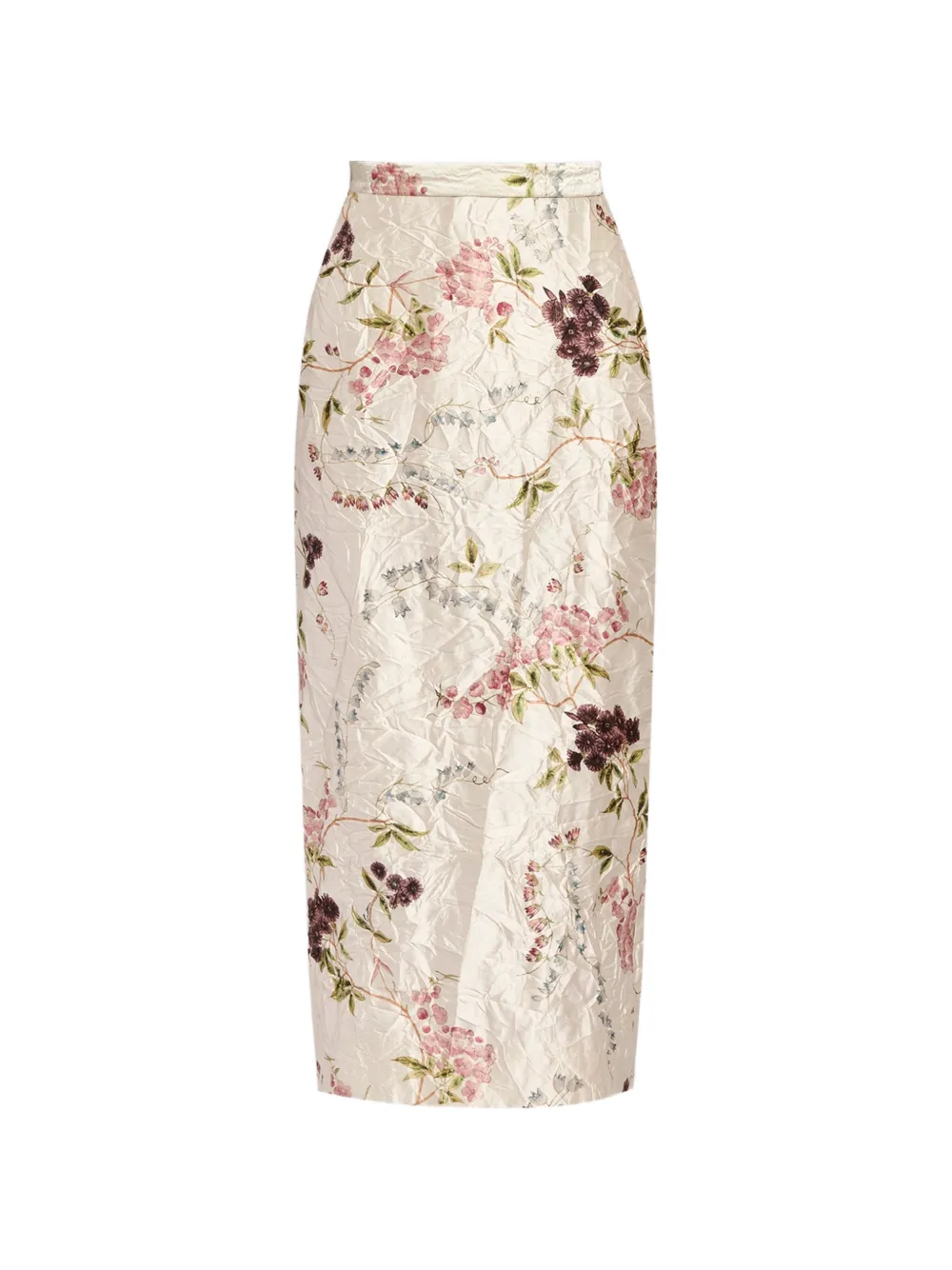 ERDEM textured floral skirt - Bianco