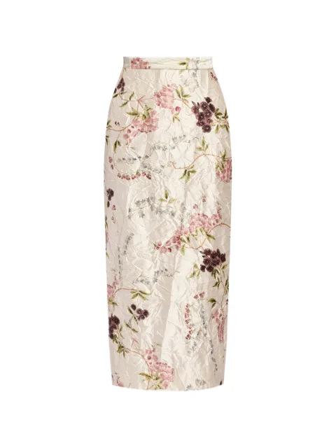 ERDEM satin midi skirt