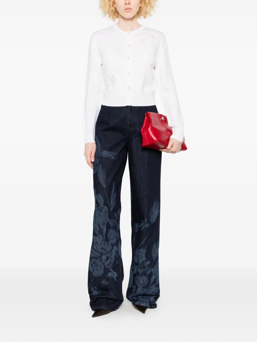ERDEM Vest met applicatie Wit
