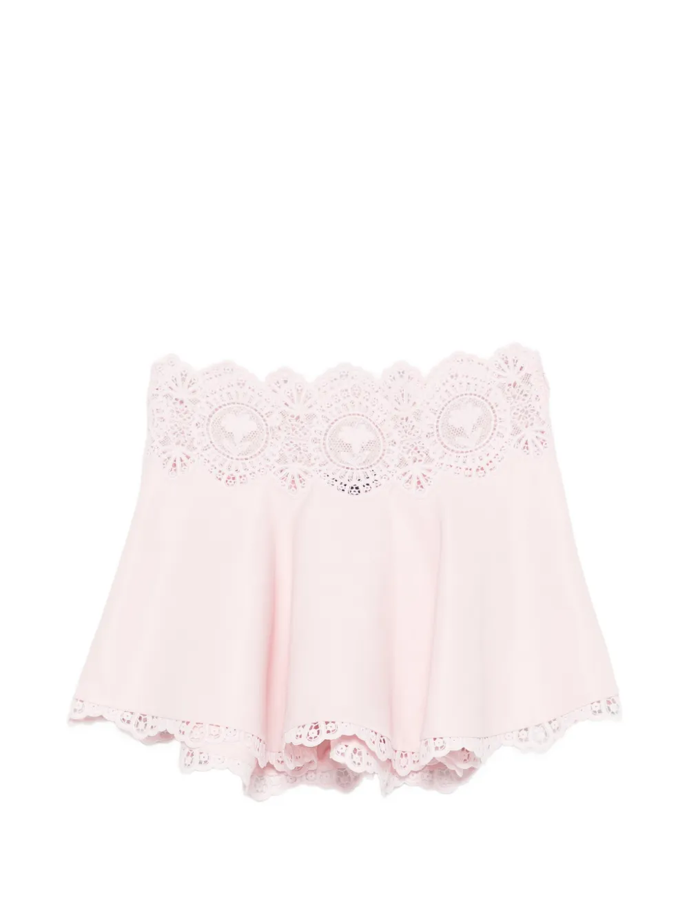 Retrofete Dandie lace-trim mini skirt - Rosa