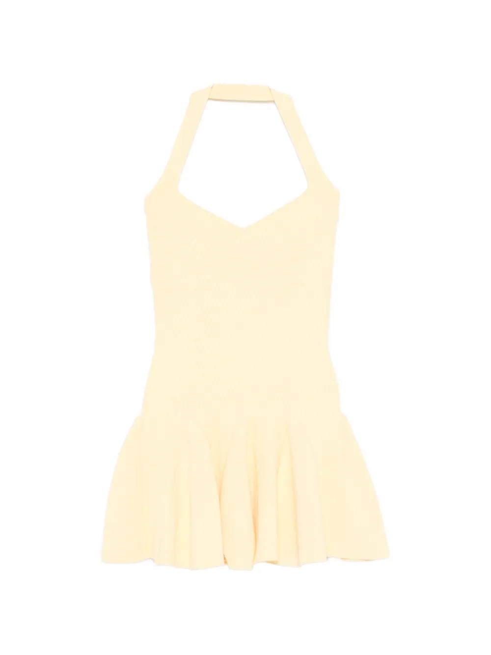 Retroféte Laurenza Halterneck Mini Dress In Yellow