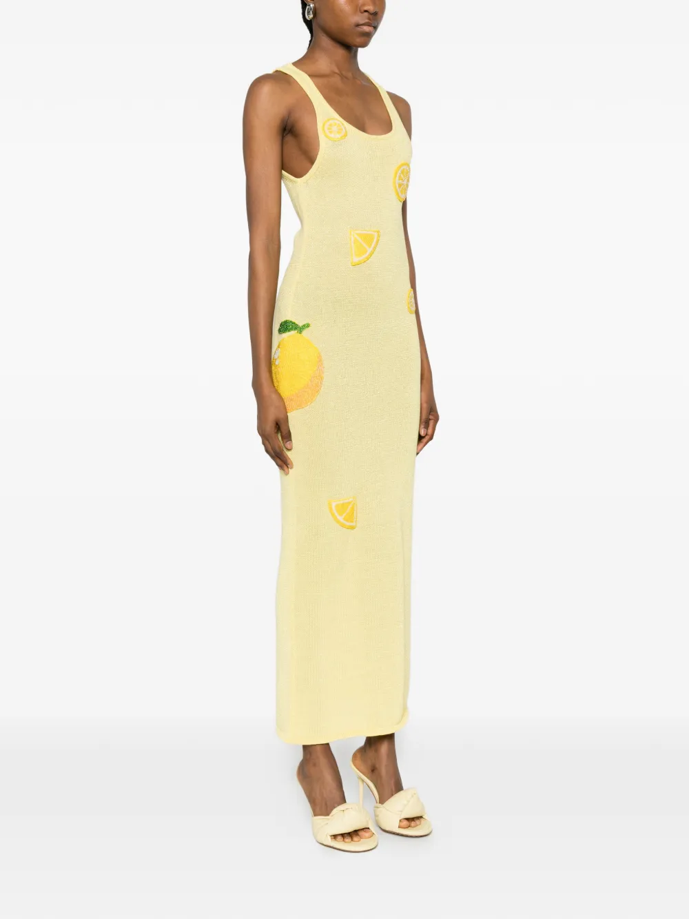 Leslie Amon Vestido Largo Citron - Amarillo 