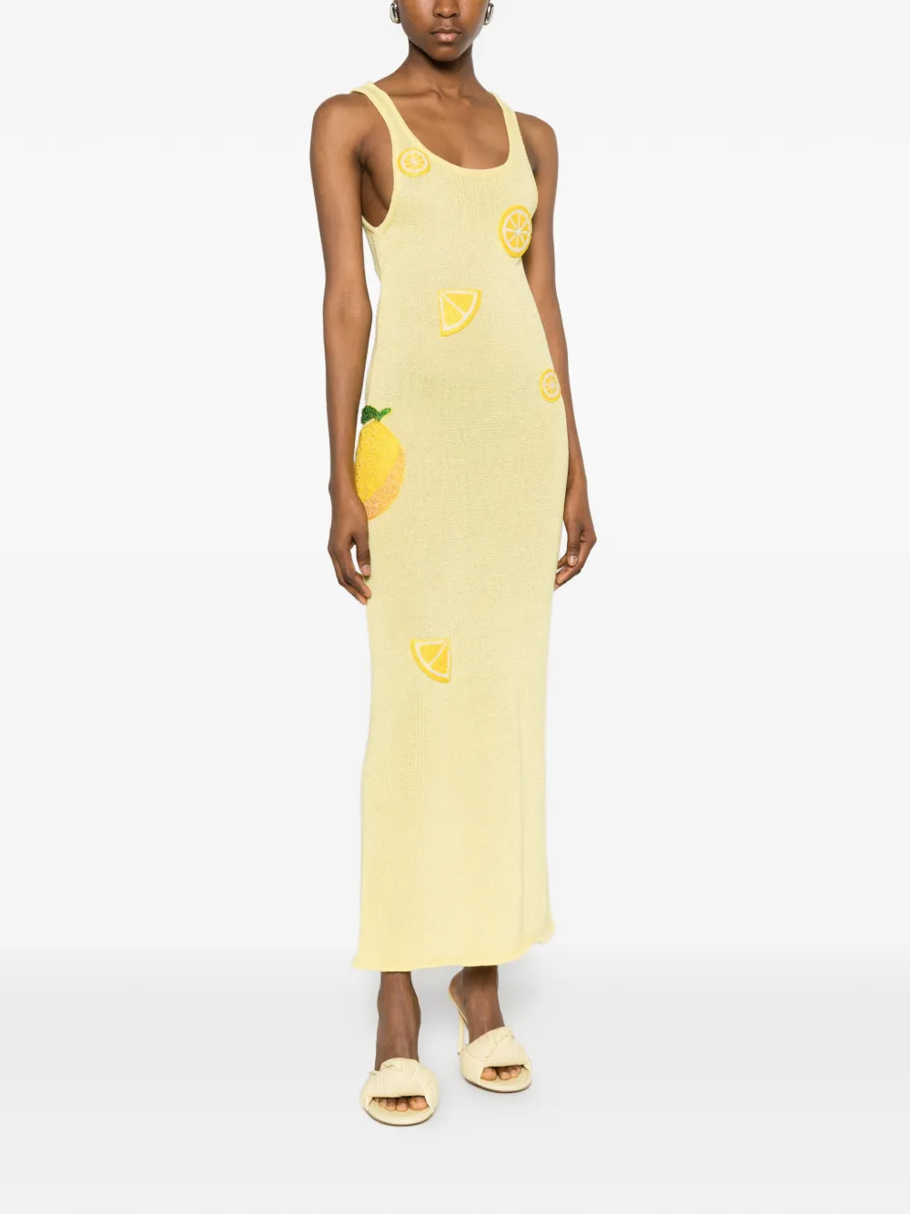  Leslie Amon Vestido Largo Citron - Amarillo 