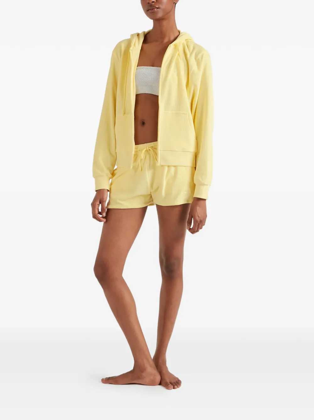  Hunza G Towelling Drawstring Shorts - Yellow 
