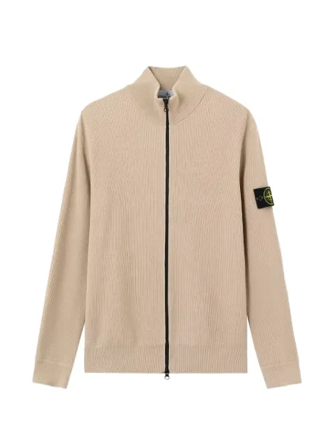 Stone Island zip-up knitted cardigan