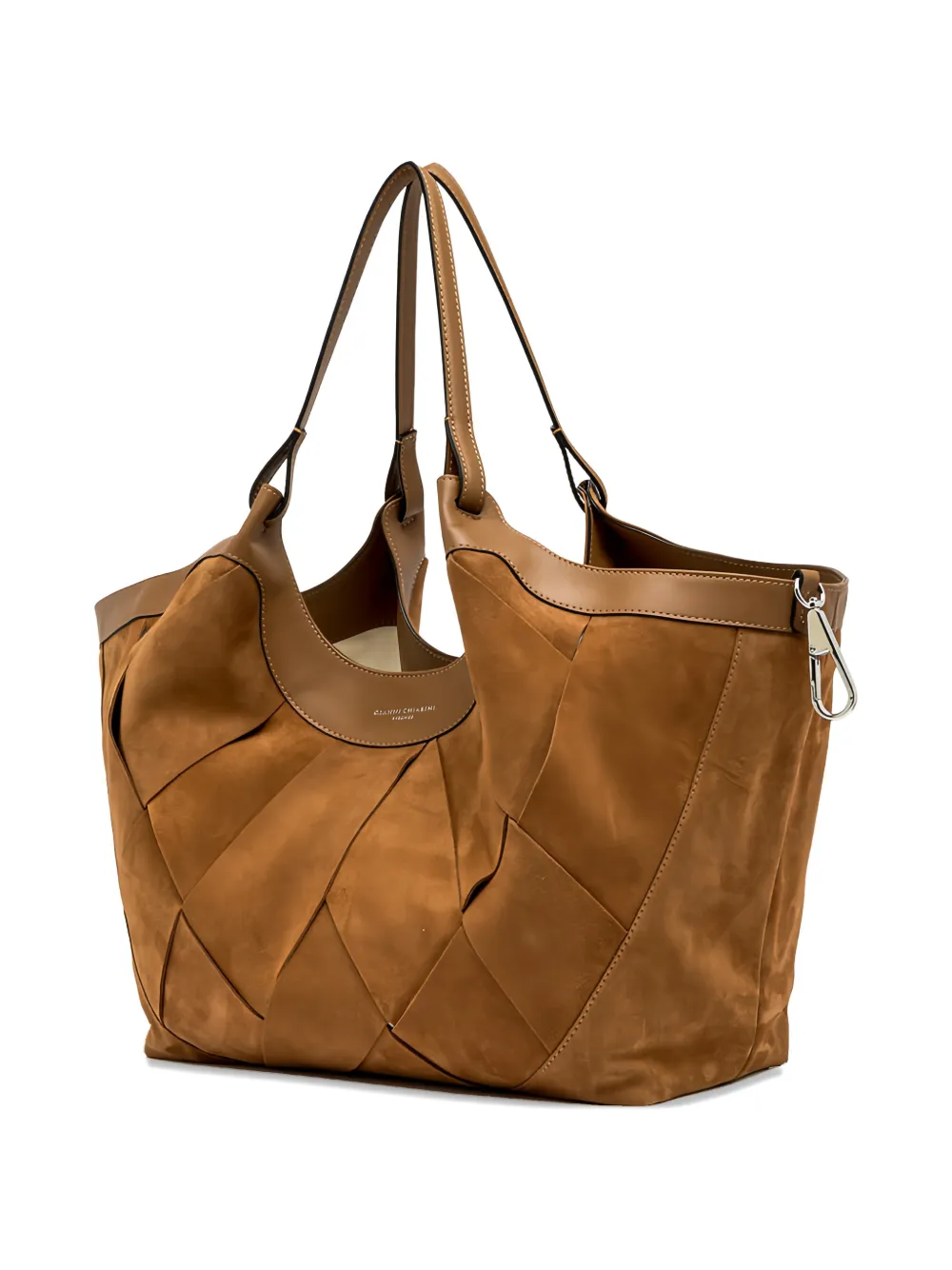 GIANNI CHIARINI woven-effect shoulder bag - Bruin