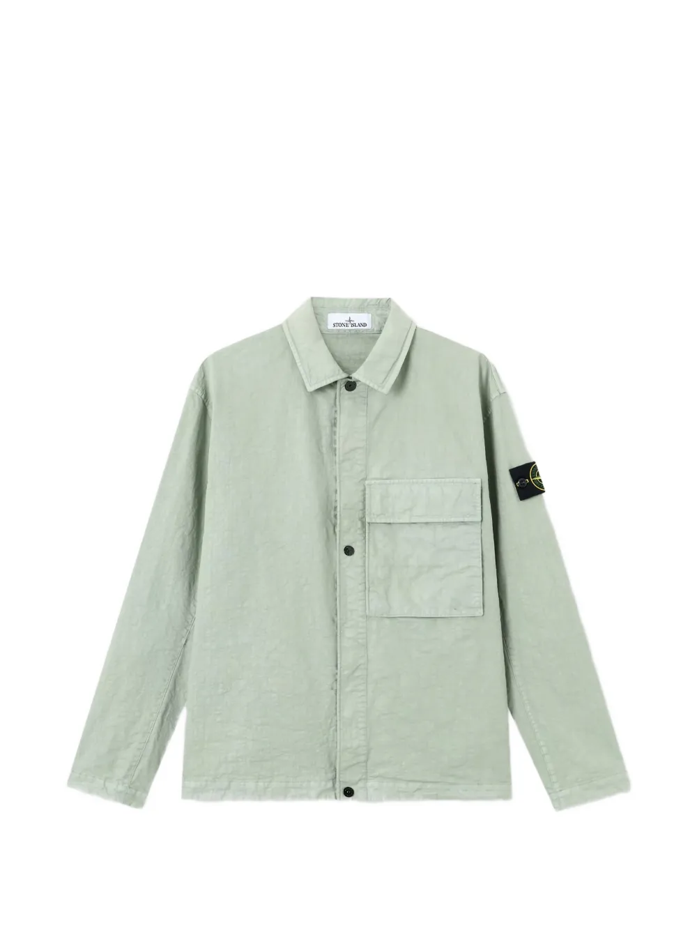 Stone Island logo-patch shirt - Grün