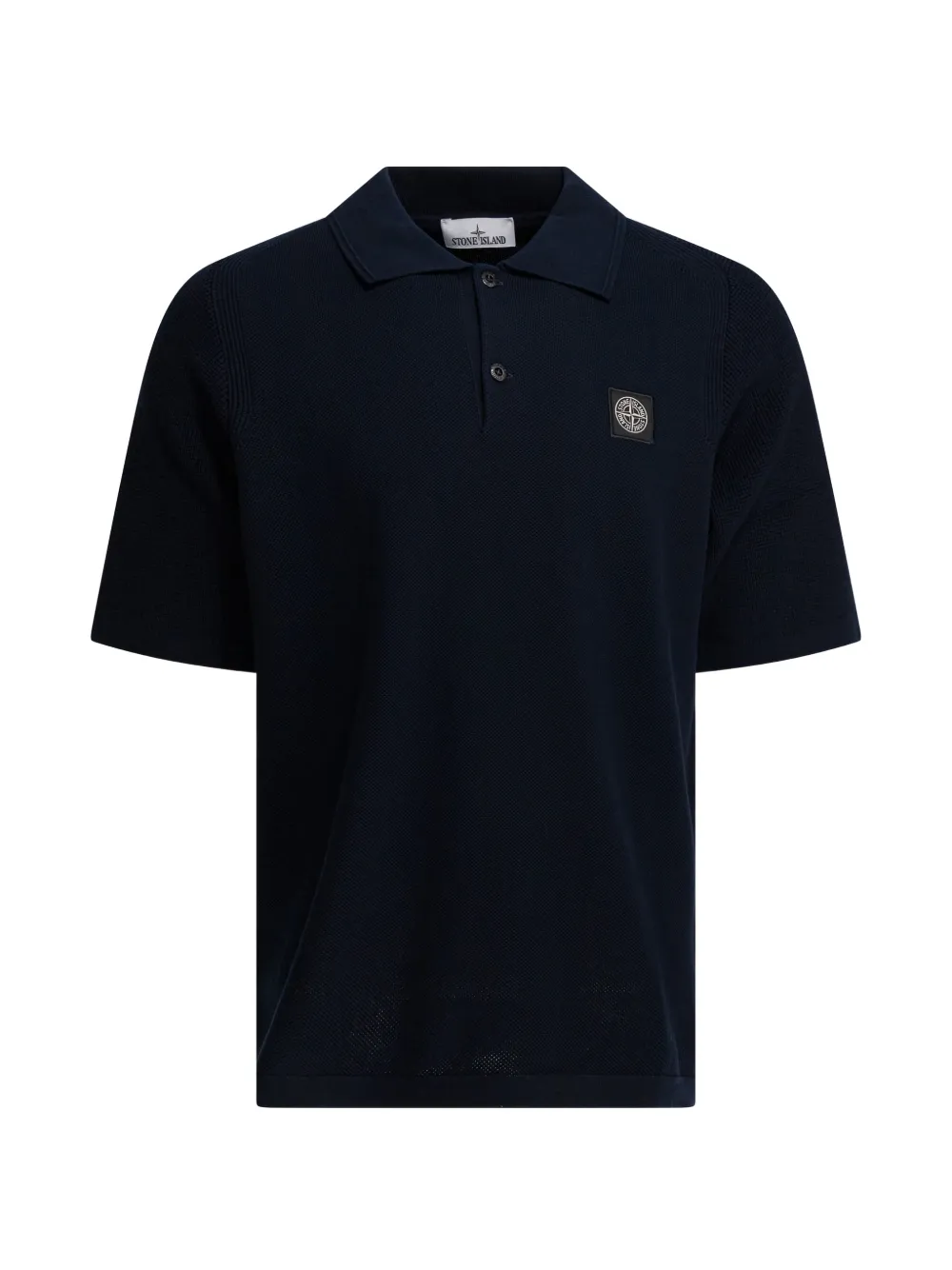 Stone Island buttoned cotton polo shirt - Blu