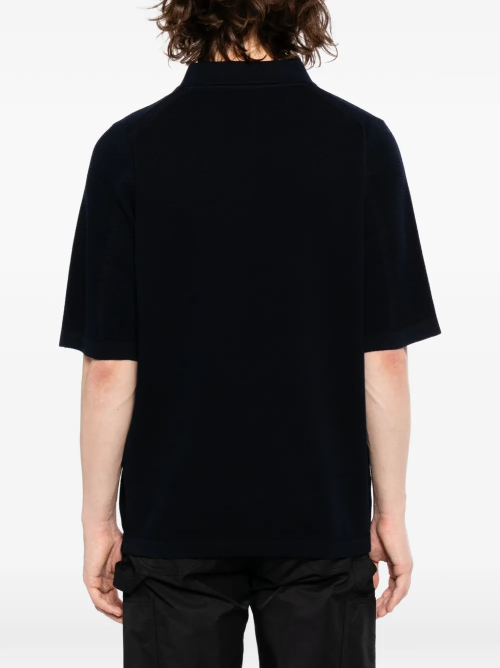 Stone Island Poloshirt met knopen Blauw