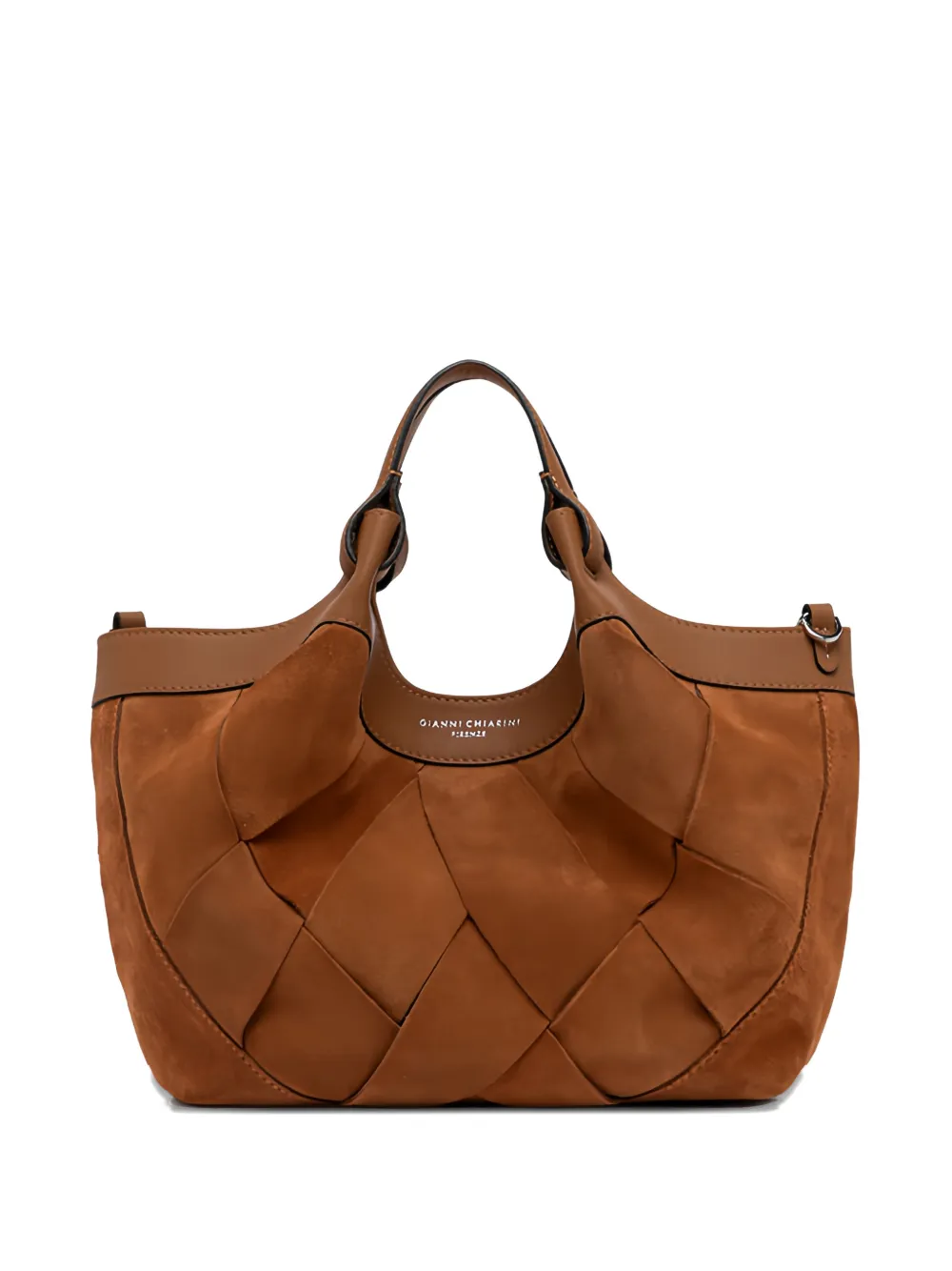 GIANNI CHIARINI Dua woven leather shoulder bag - Braun
