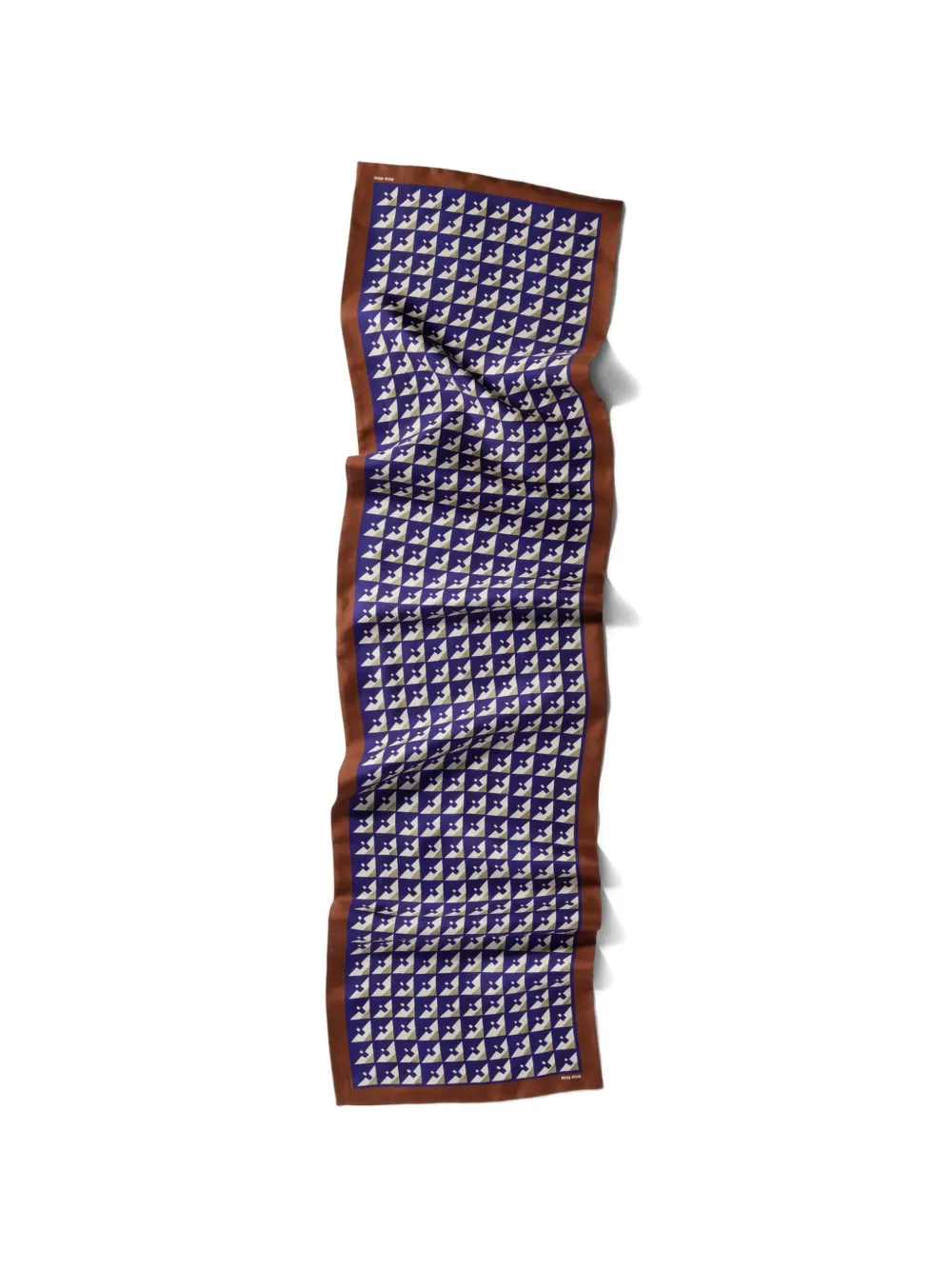 Miu Miu logo-printed scarf - Blauw