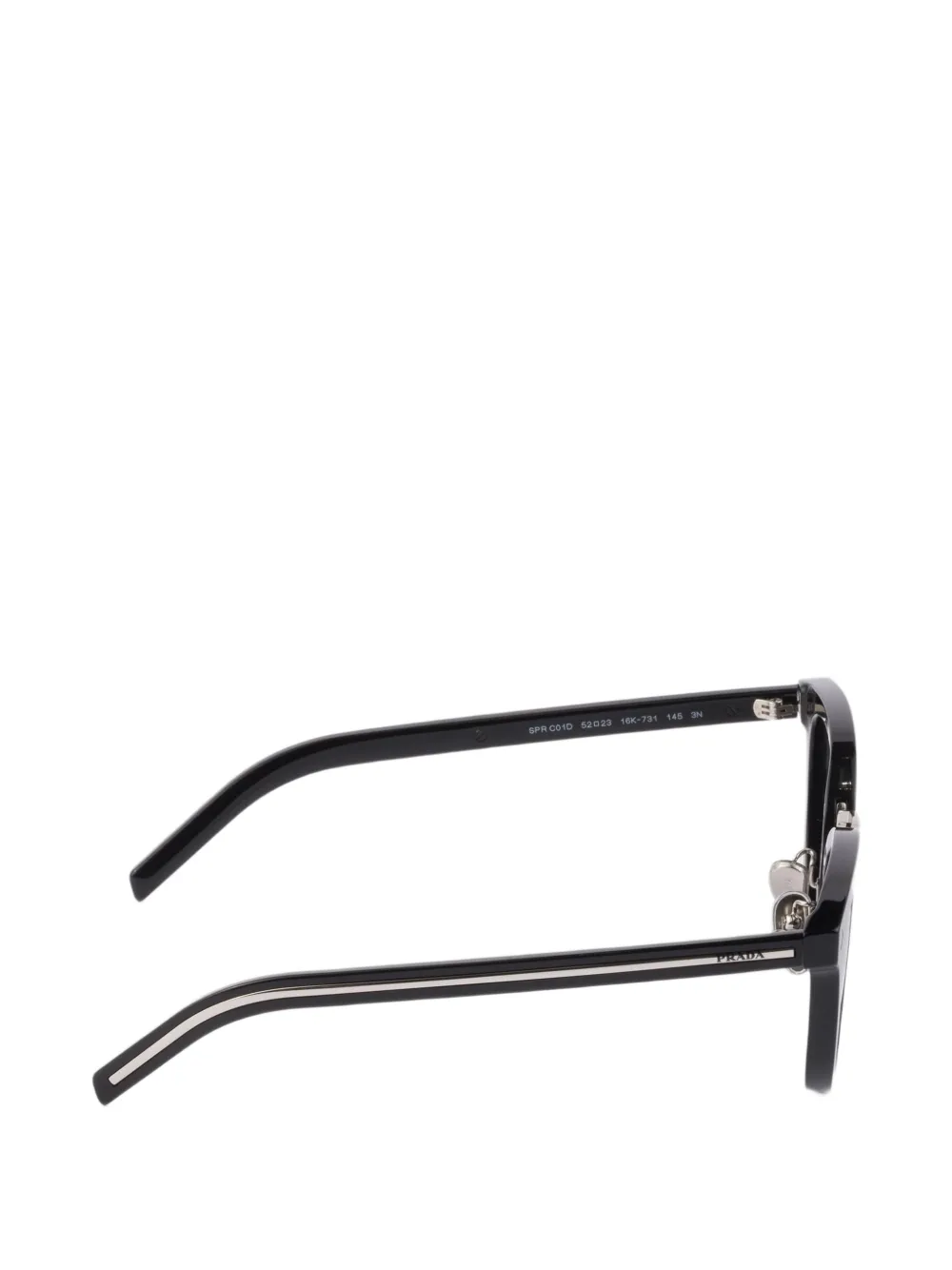 Prada Eyewear Zonnebril met rond montuur Zwart