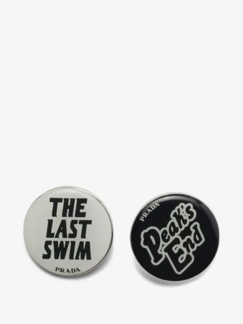 Prada logo pins (set of two)