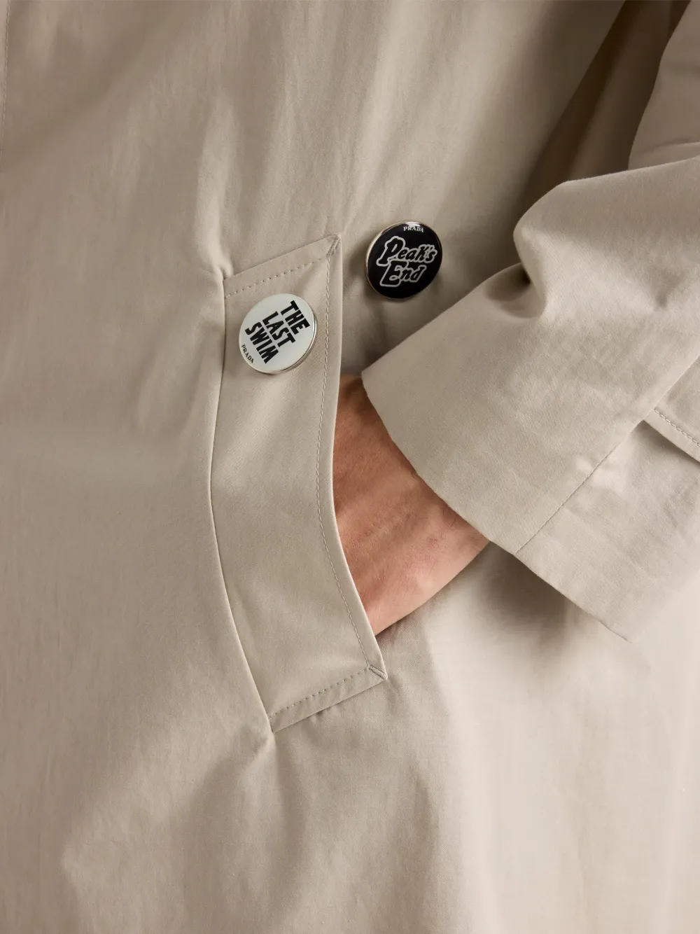  Prada Logo Pins (set Of Two) - Black 