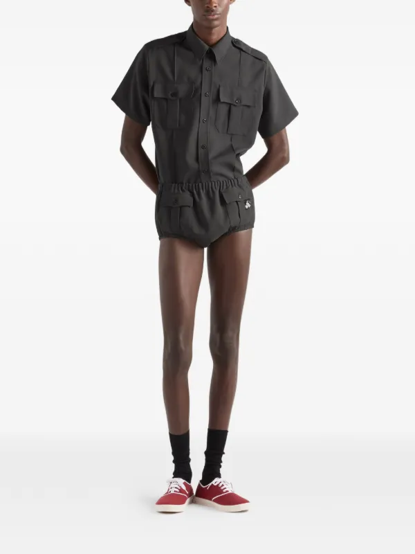 Prada elasticated-waist Cargo Shorts | Grey | FARFETCH