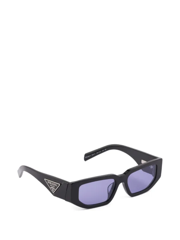 Prada Eyewear triangle-logo rectangle-frame Sunglasses | Black